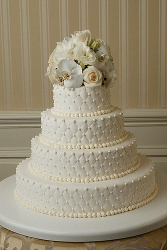 Beautiful White Wedding Cake