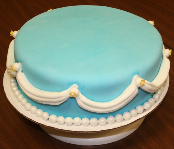 Blue Fondant Birthday Cake