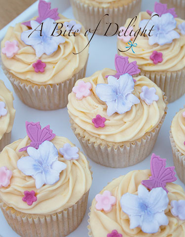 Butterfly Wedding Cake and Cupcakes