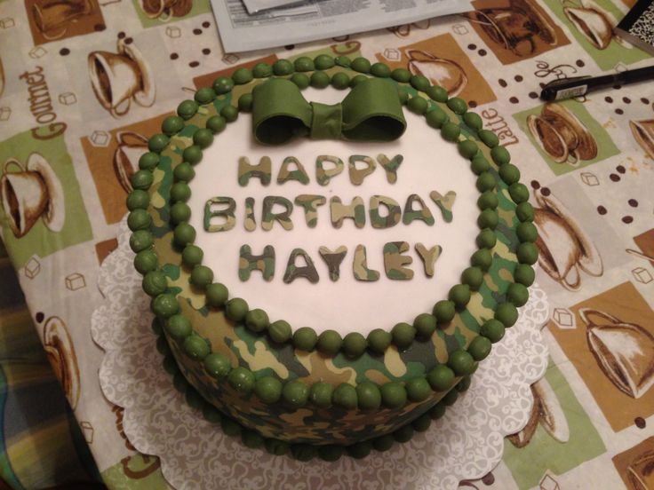 Camo Birthday Cake