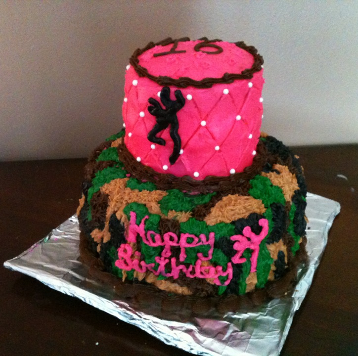 Camo Browning Birthday Cake