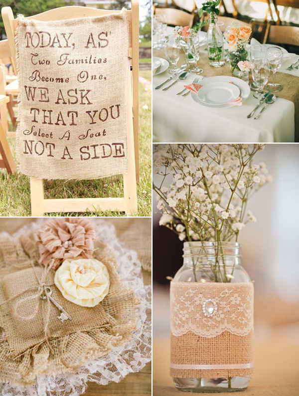 Country Rustic Burlap Wedding Ideas