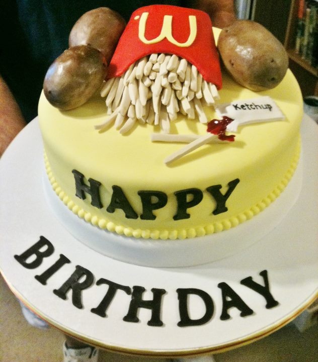 French Fry Birthday Cake