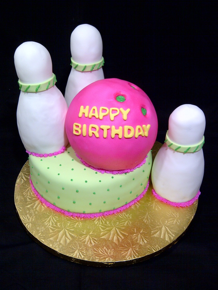 Girl Bowling Birthday Cake