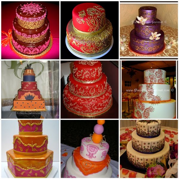 Indian-themed Wedding Cake