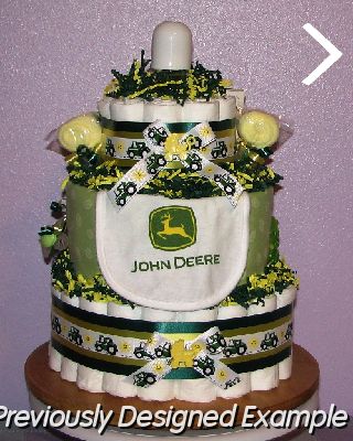 John Deere Baby Shower Diaper Cake