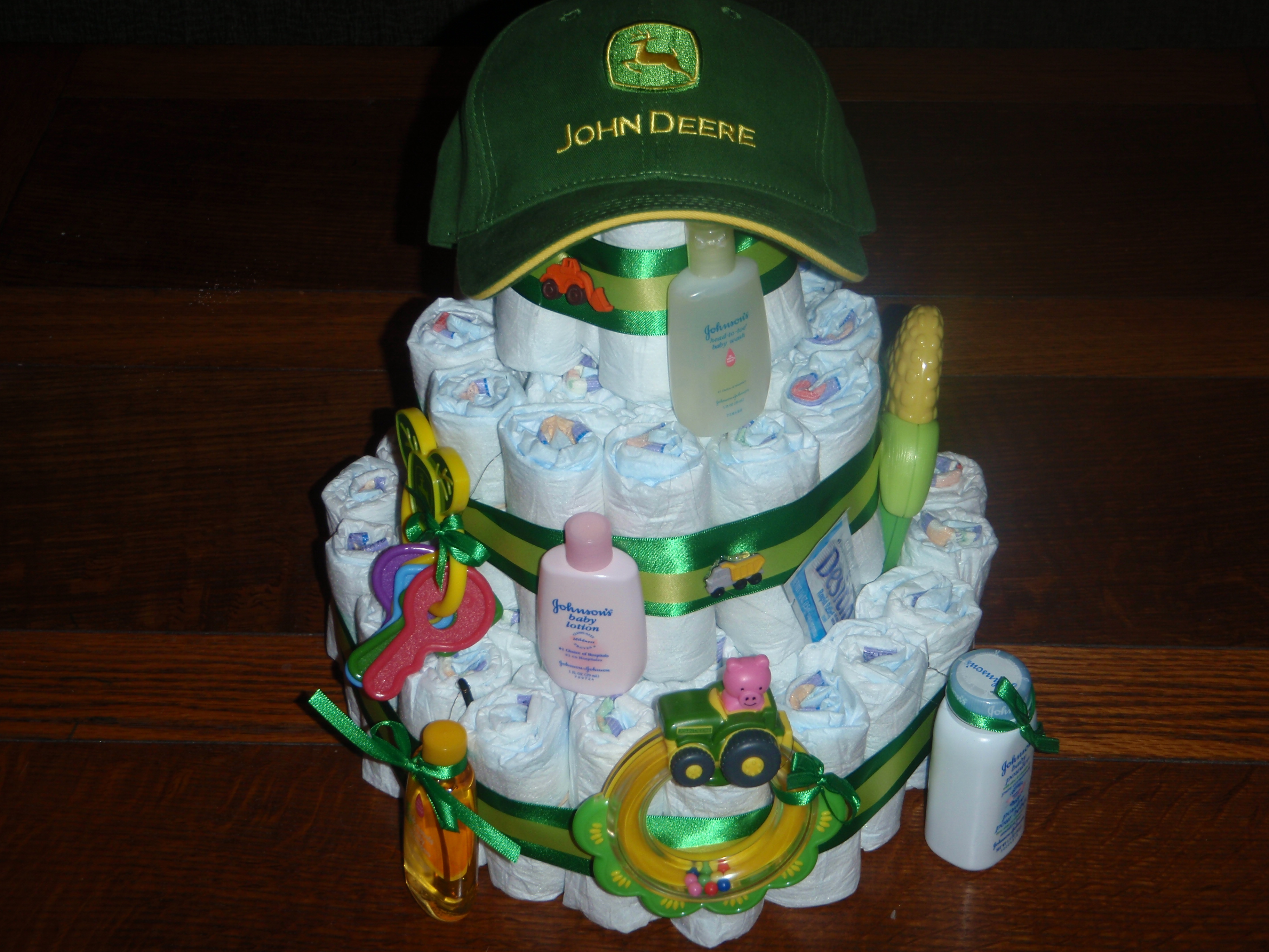 John Deere Diaper Cake