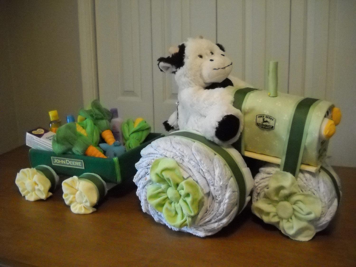 John Deere Tractor Diaper Cake