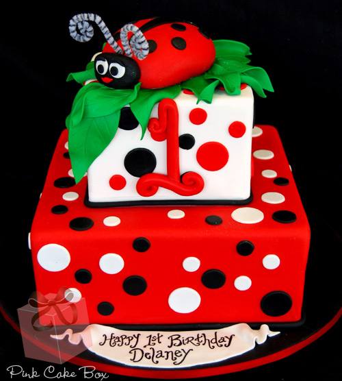 Ladybug First Birthday Cake