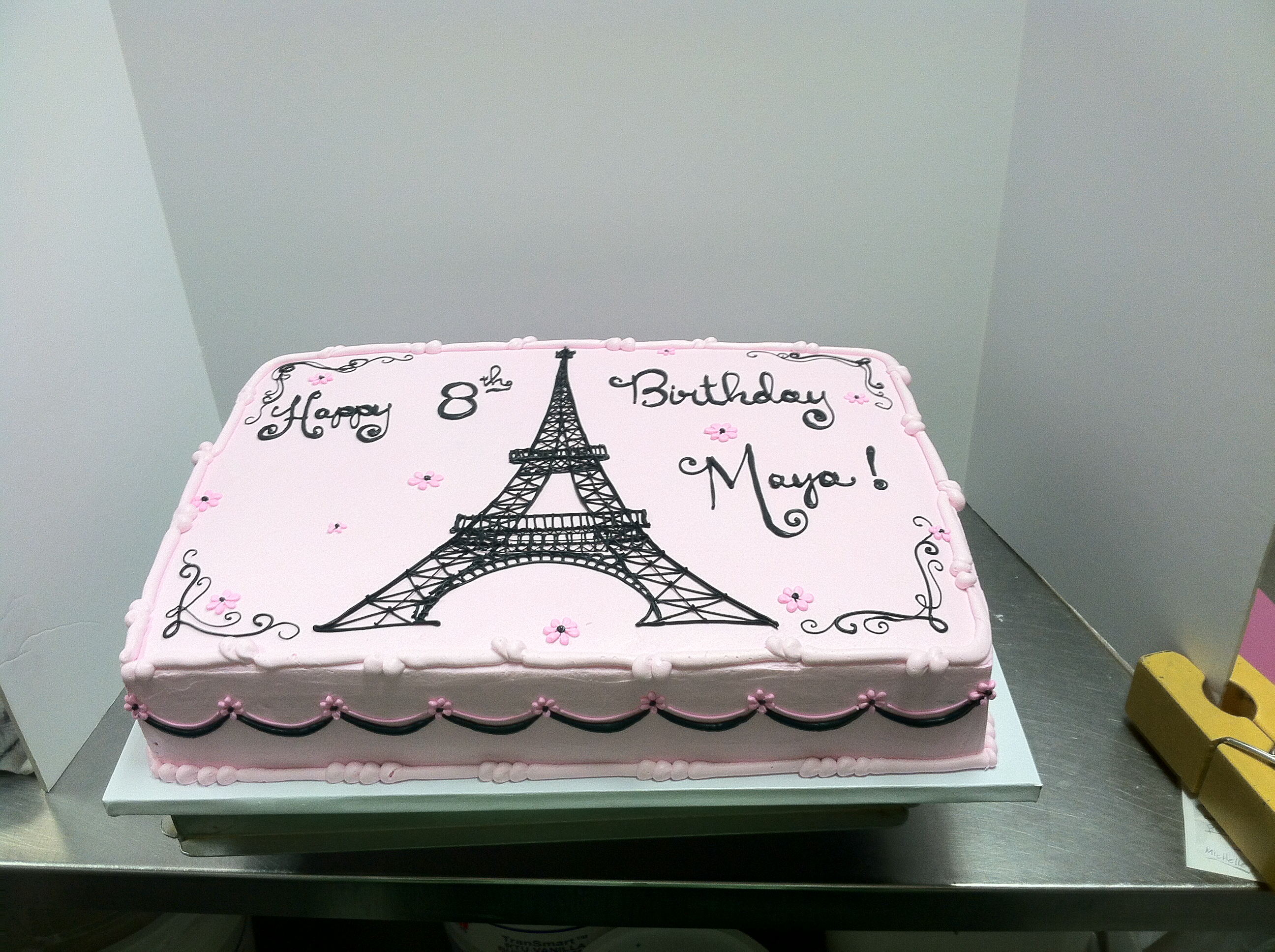 Paris Eiffel Tower Birthday Cake