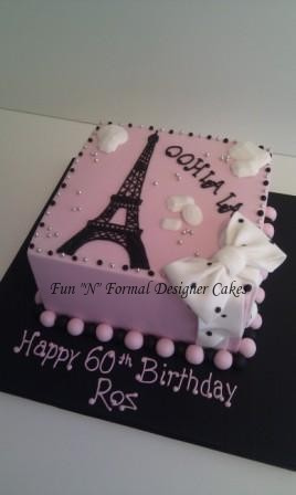 Paris Themed Birthday Sheet Cakes