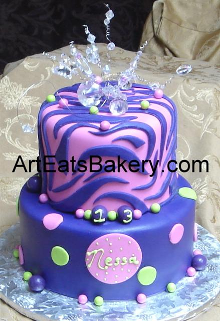 8 Photos of Blue And Purple 13th Birthday Cakes