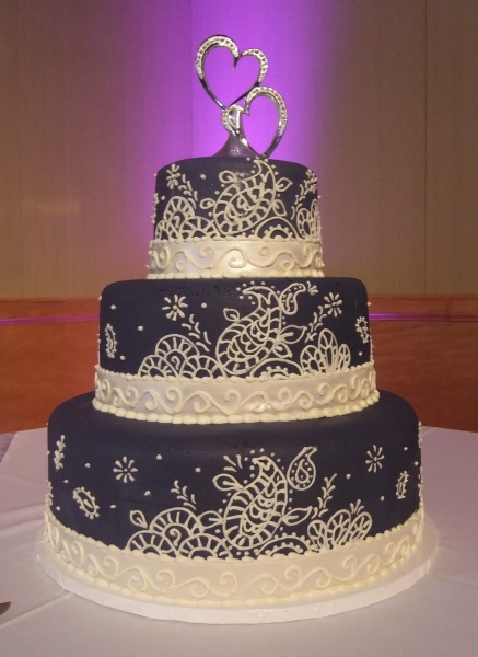 Purple Fondant Wedding Cake