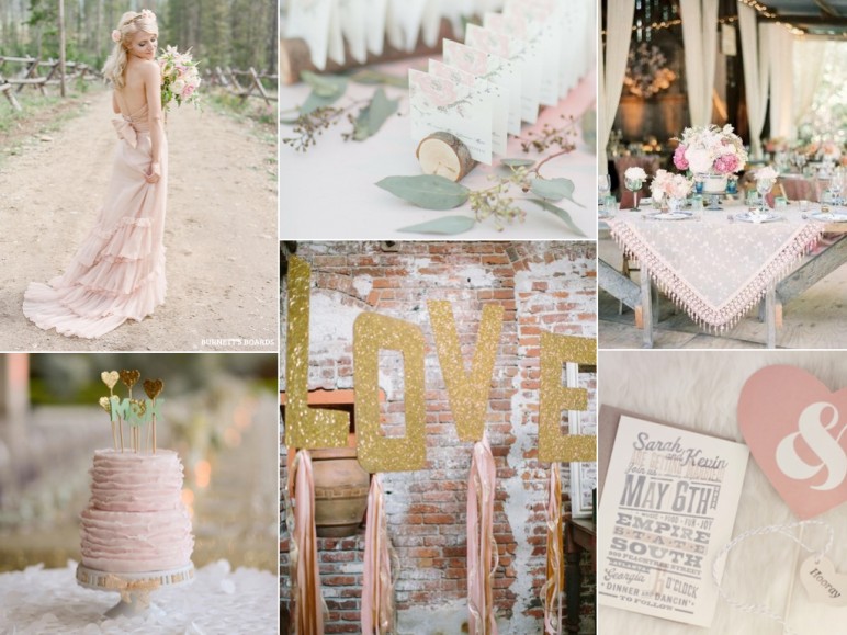 Rustic Shabby Chic Pink and Mint Wedding