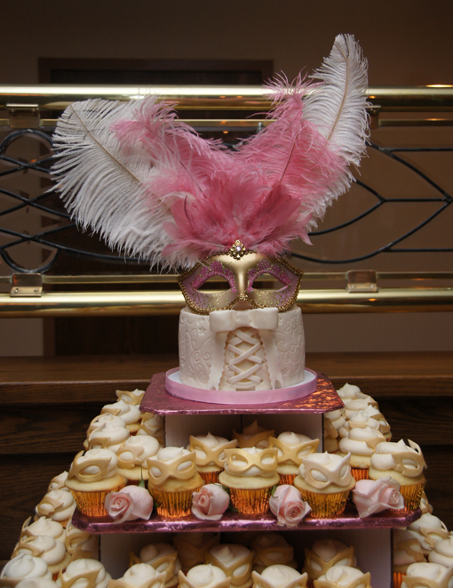 Sweet 16 Masquerade Cake