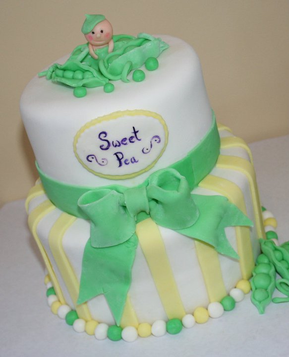 Sweet Pea Baby Shower Cake