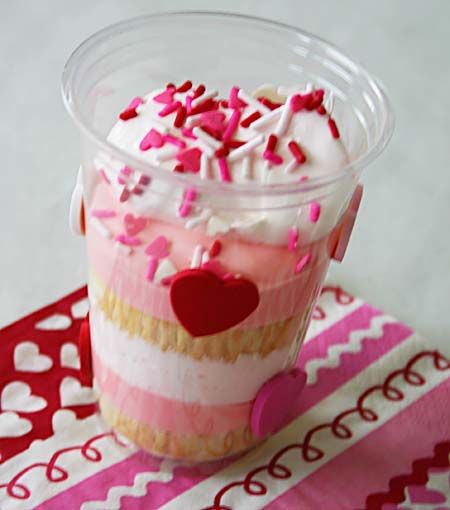 Valentine's Day Parfait Treats for School Parties