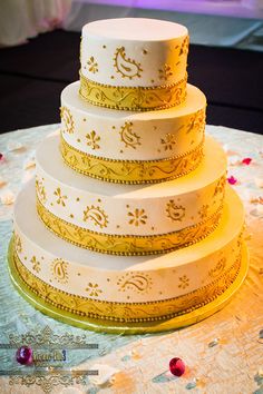 Yellow Indian Wedding Cake