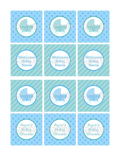 Baby Boy Cupcake Toppers Printable