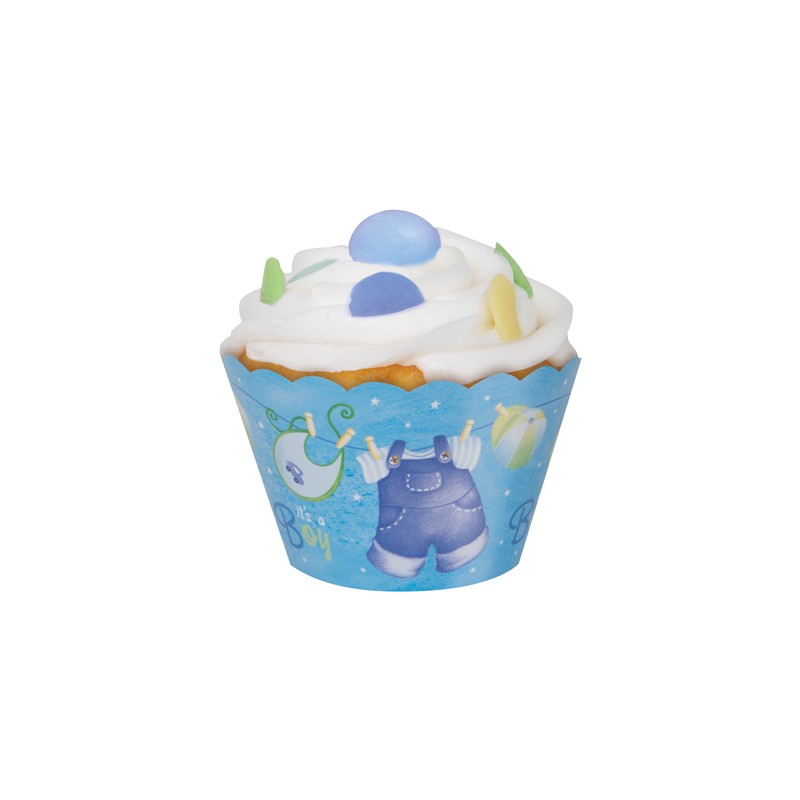 Baby Boy Shower Cupcake Wrappers