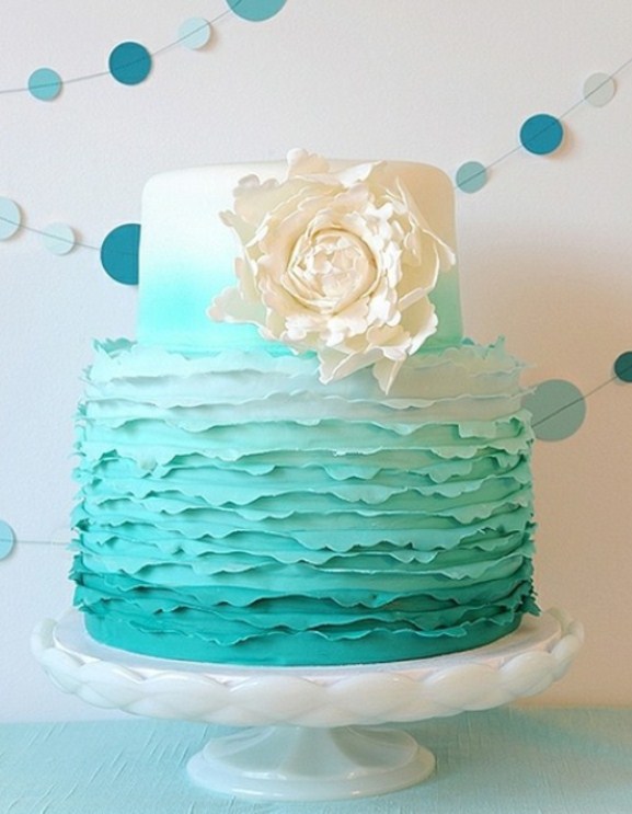 Cake Wedding Turquoise Theme