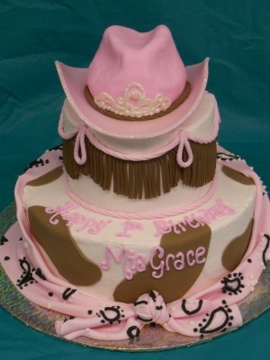 Cowgirl Themed Birthday Cake