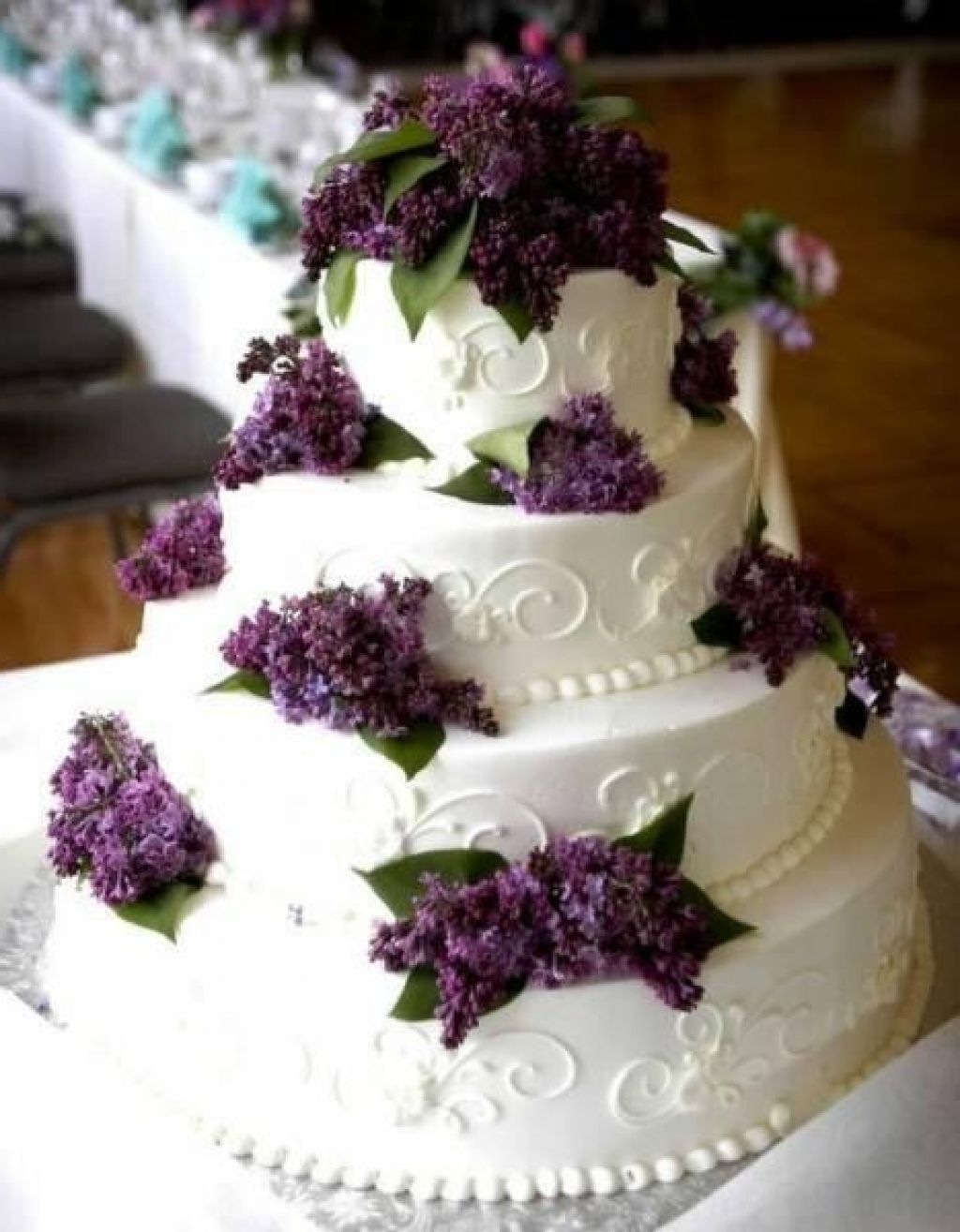 Elegant Purple Wedding Cake