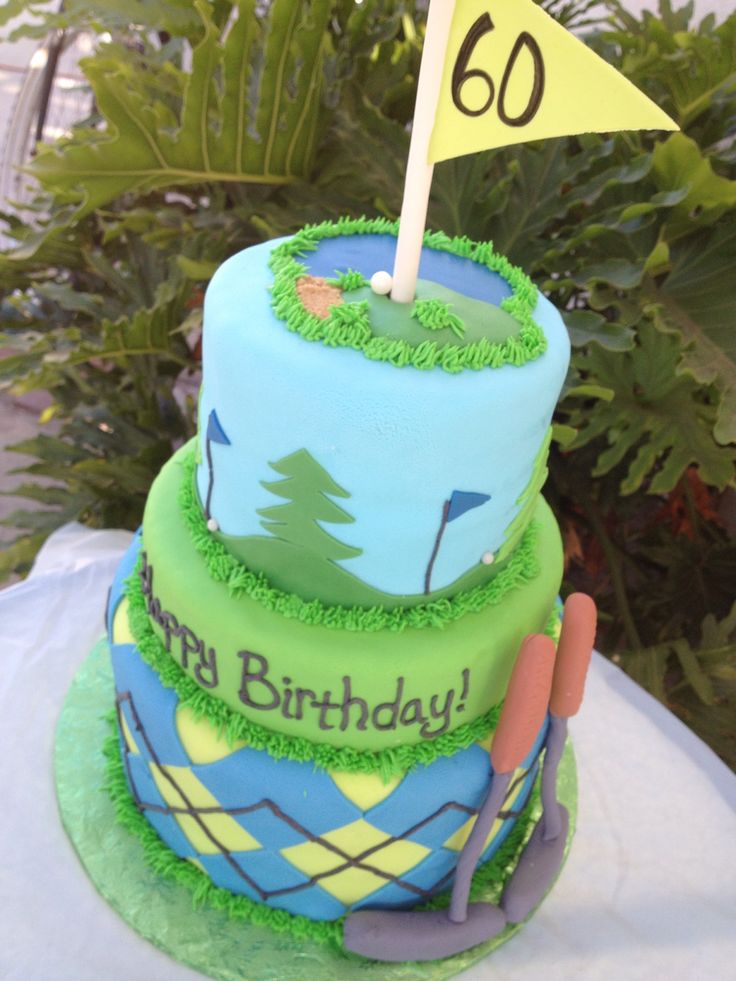 Golf Themed Birthday Cake