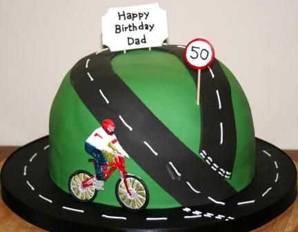 Happy Birthday Bicycle Cake