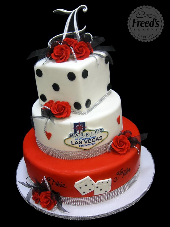 Las Vegas Themed Wedding Cake