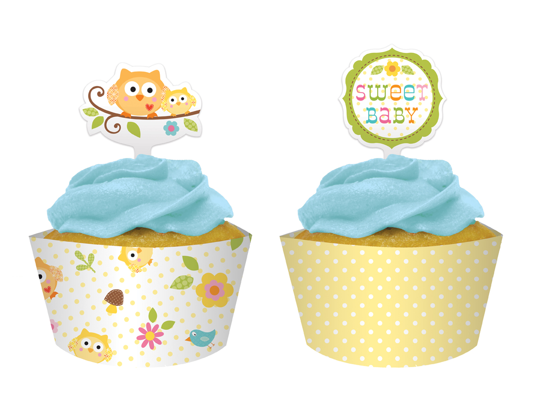 Owl Baby Shower Cupcake Tree