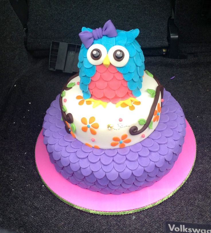 Owl Birthday Cake