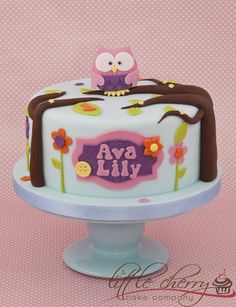 Owl Birthday Cake