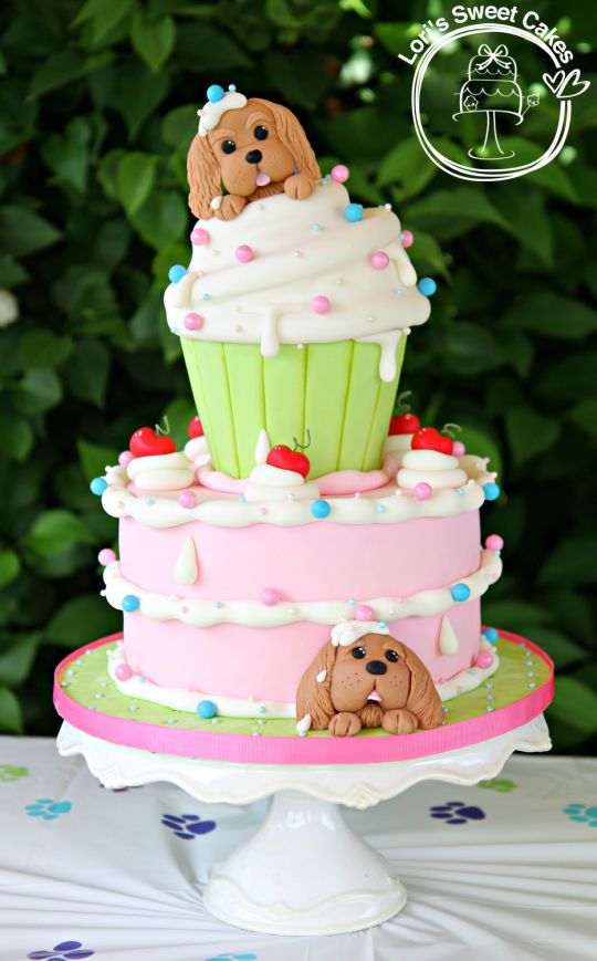 Puppy Birthday Cupcake Cake