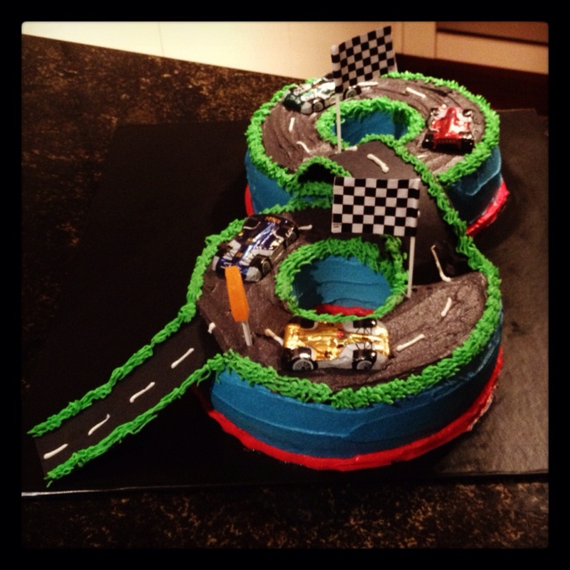 Race Car Track Cake