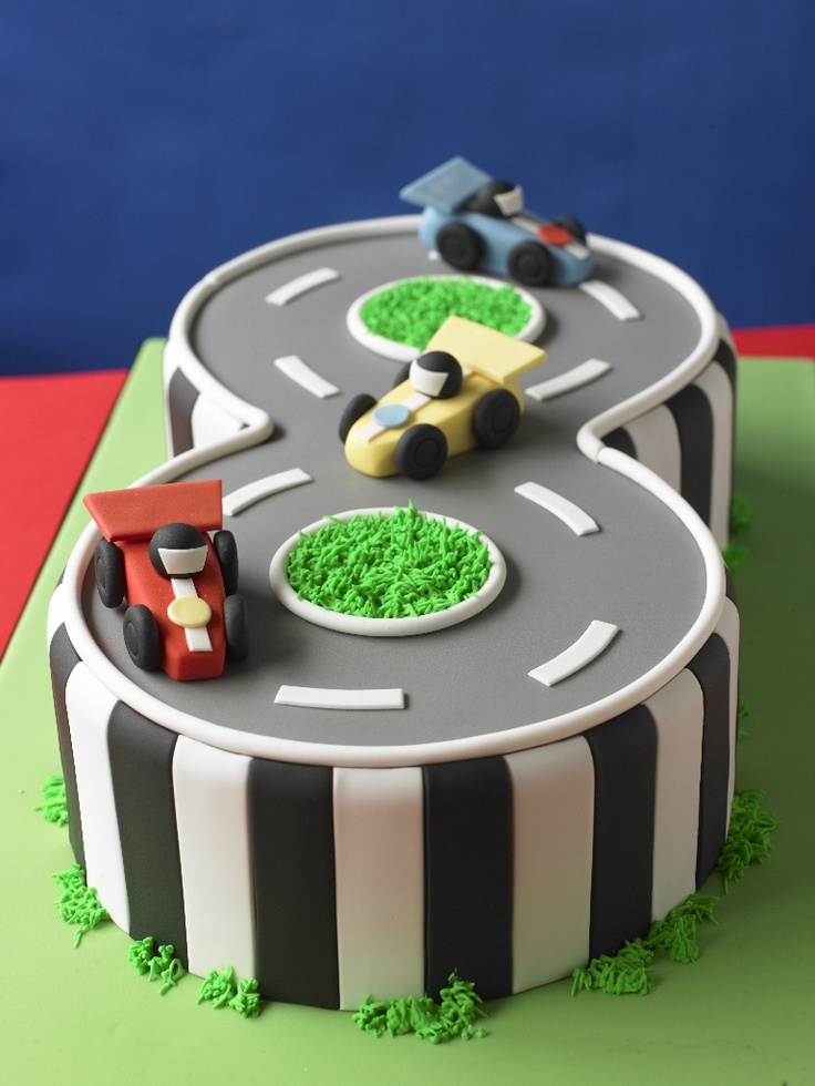 Race Cars Birthday Cakes for Boys
