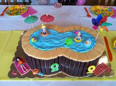 10 Photos of Pool Party Cakes Stacked