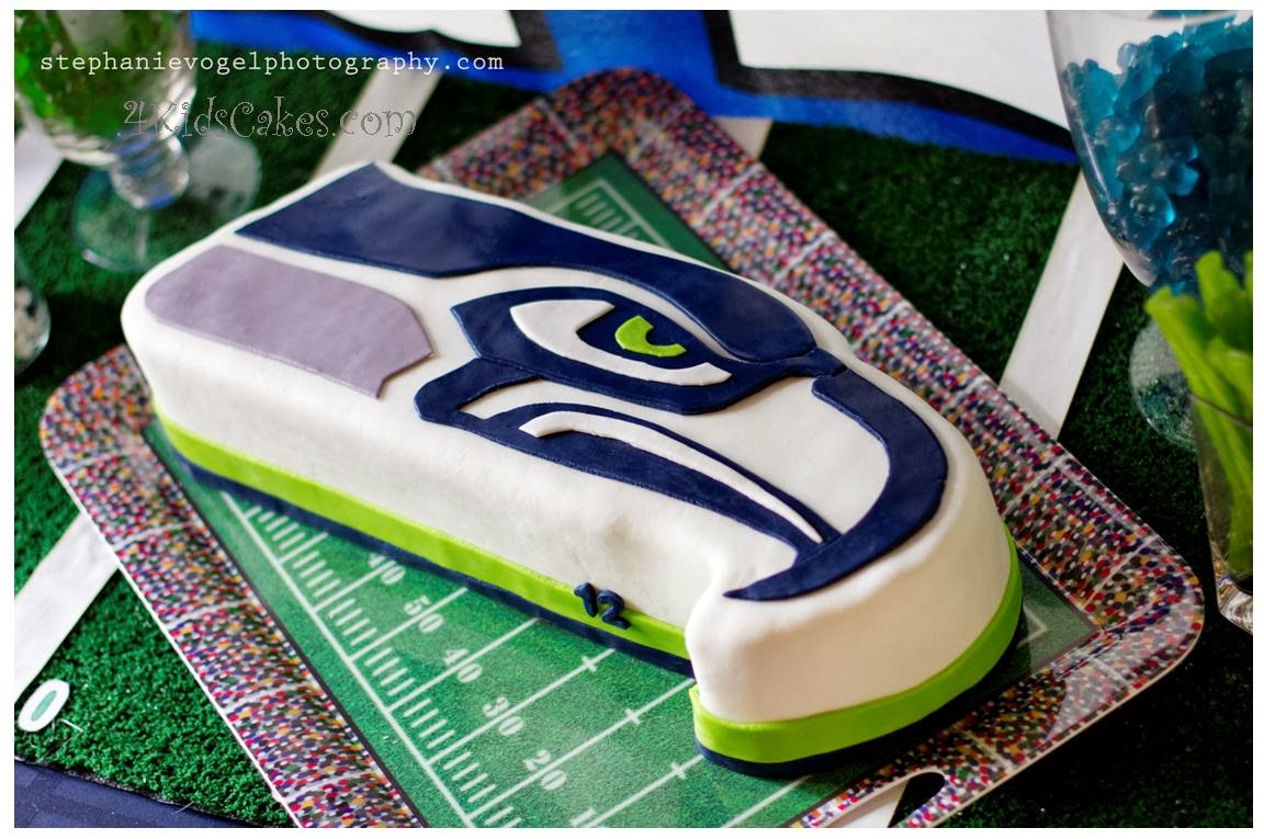 Seattle Seahawks Football Birthday Cake