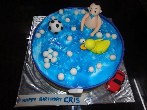 Swimming Pool Birthday Cake