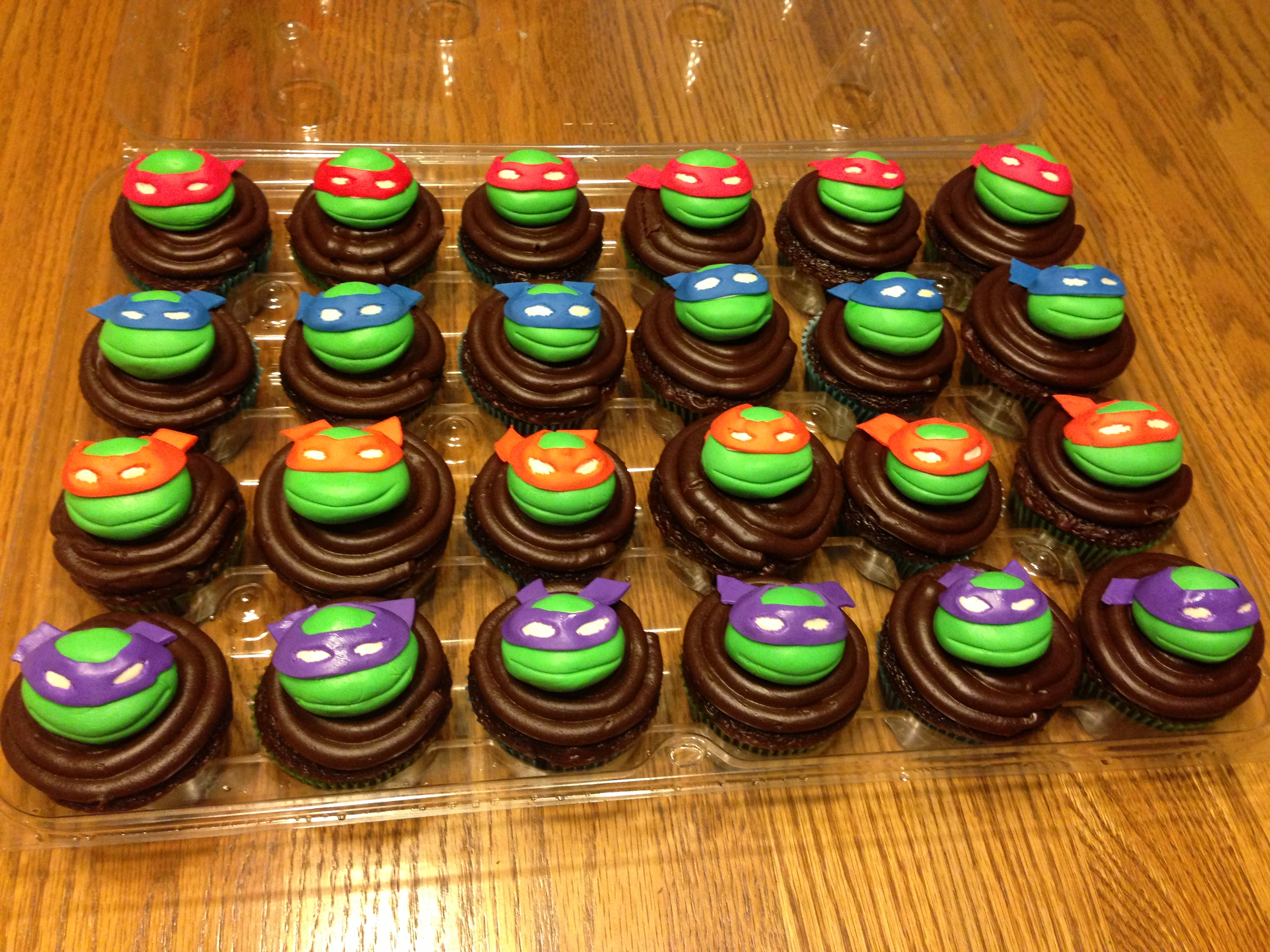 Teenage Mutant Ninja Turtle Cupcakes