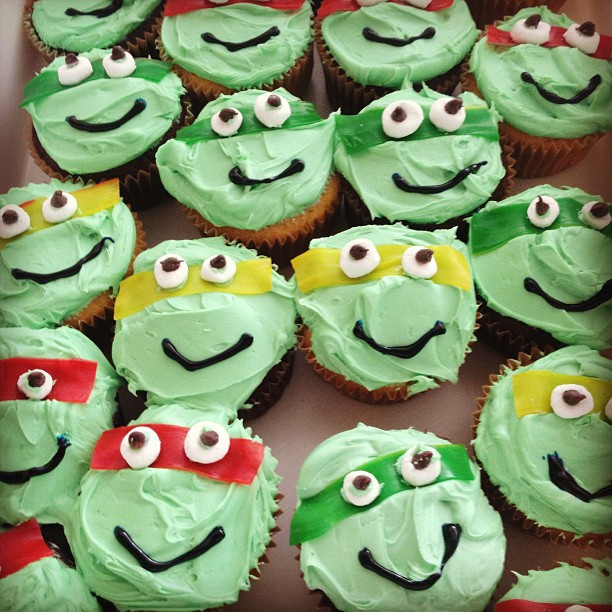 Teenage Mutant Ninja Turtle Cupcakes