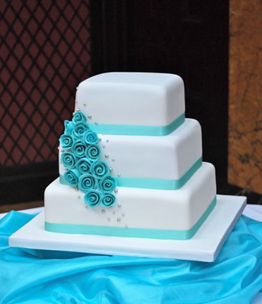 Tiffany Blue Wedding Cake