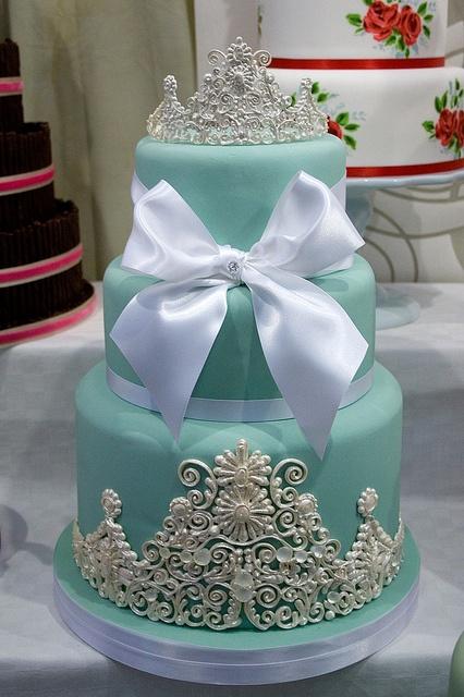 Tiffany Inspired Wedding Cake