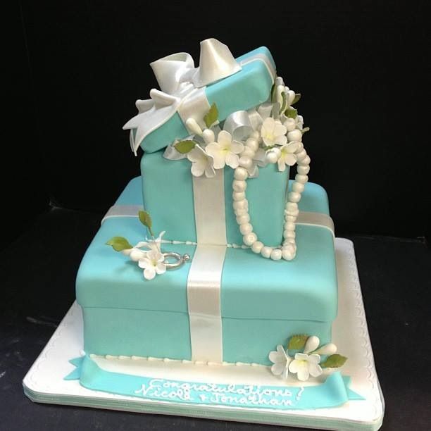 Tiffany Inspired Wedding Cake