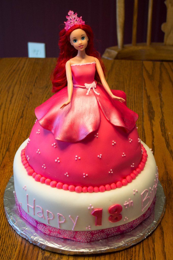 Ariel Mermaid Barbie Cake