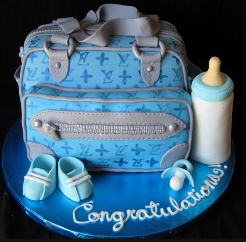 Bag Boy Baby Shower Cakes