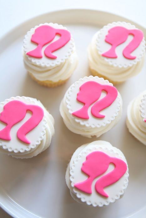 Barbie Silhouette Cupcake Toppers