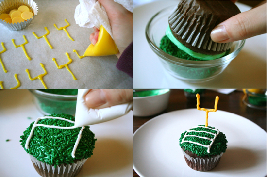 Bowl Super Football Cupcakes