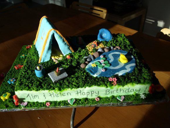 Camping Birthday Cake Ideas