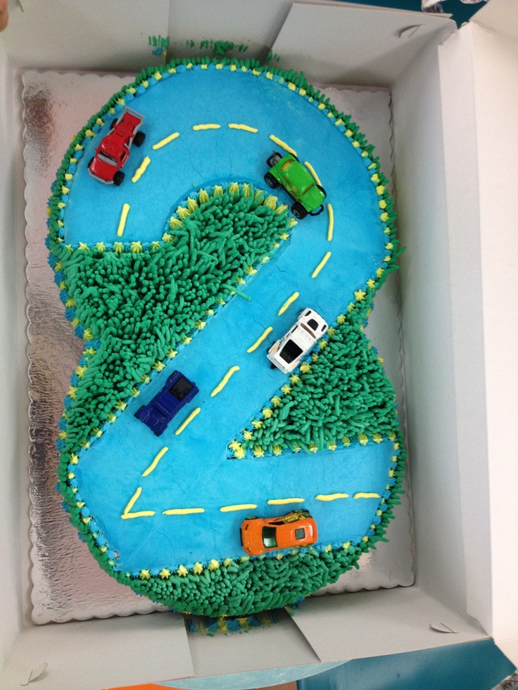 Car 2 Years Birthday Cake